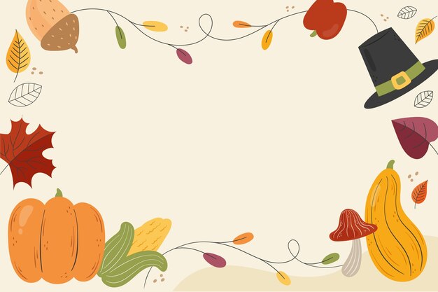 flat background for thanksgiving day celebration