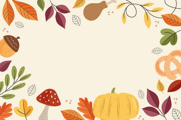 Flat background for thanksgiving day celebration