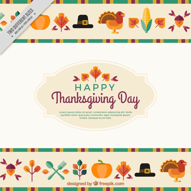 Free vector flat background for thanksgiving