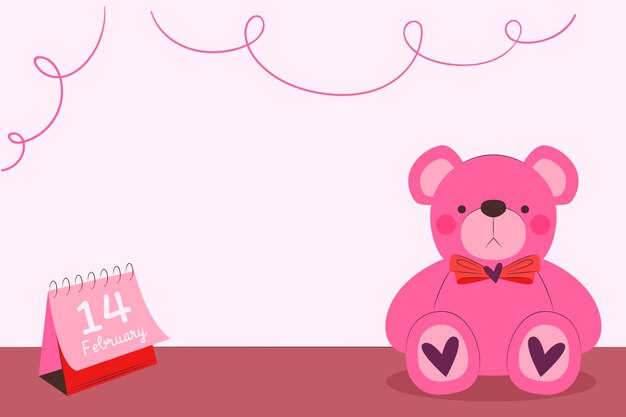 Free vector flat background for valentine's day celebration