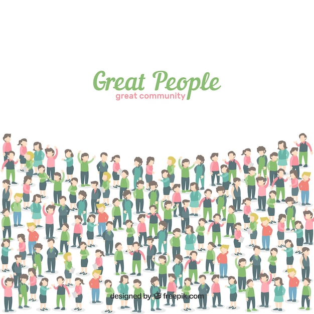 Free vector flat background with social people