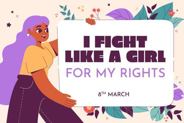 Flat background for women's day celebration