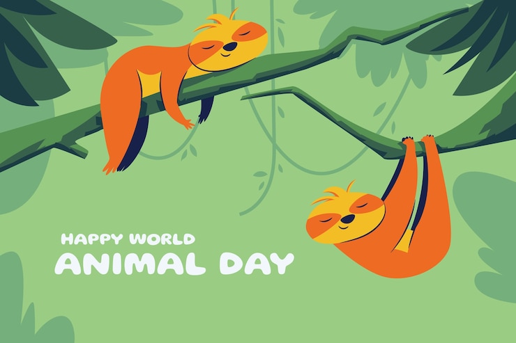 Free Vector flat background for world animal day celebration