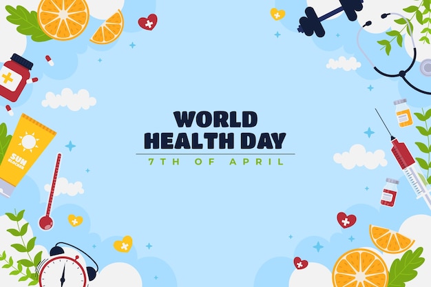 Free vector flat background for world health day celebration