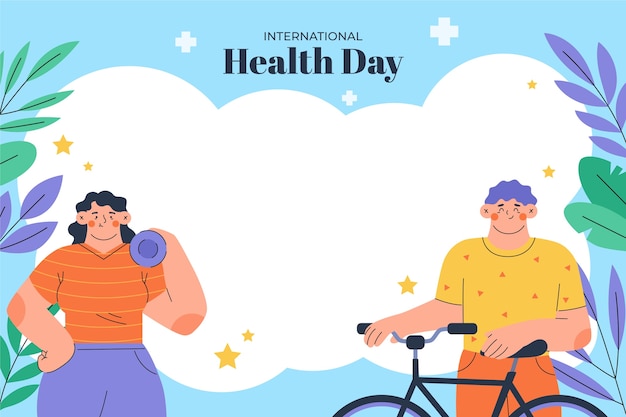 Free vector flat background for world health day celebration