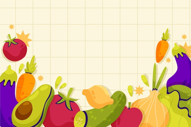 Free vector flat background for world vegetarian day