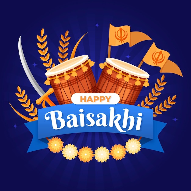 플랫 baisakhi 그림