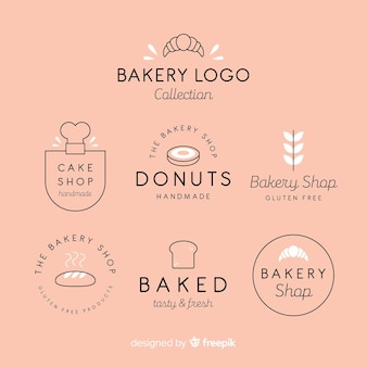 Flat bakery logos