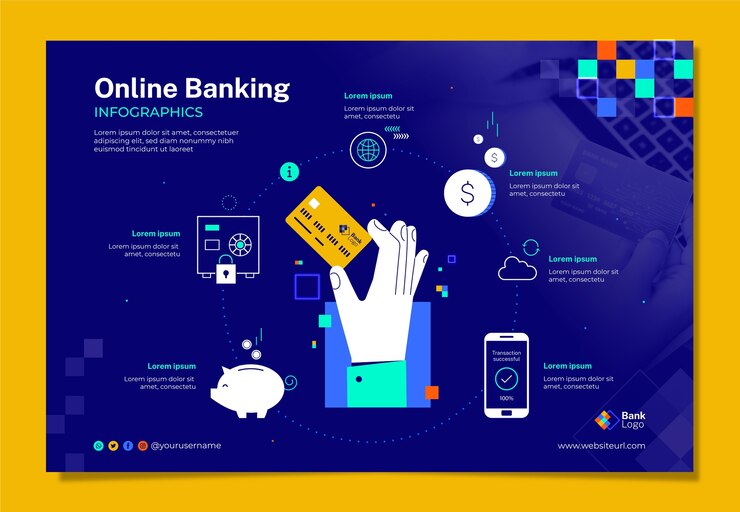 Free Vector flat bank and finance infographic template