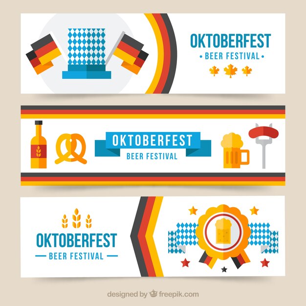 Flat banners for german party