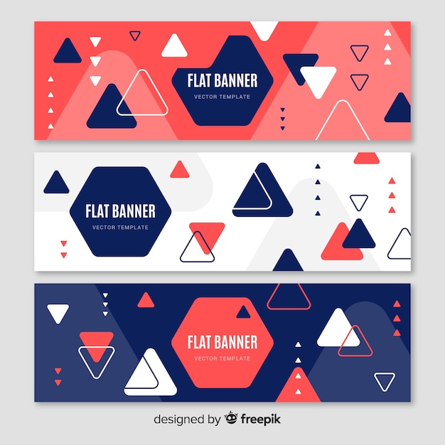 Free vector flat banners