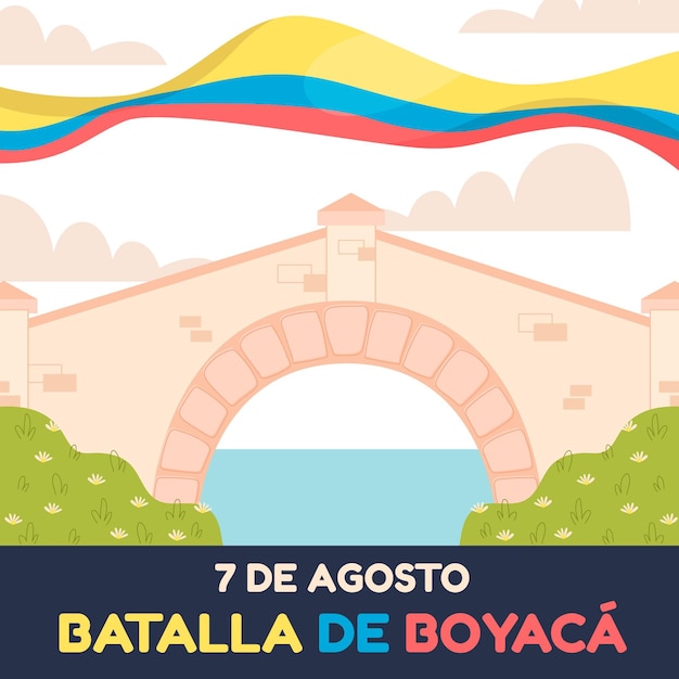 Free vector flat batalla de boyaca illustration