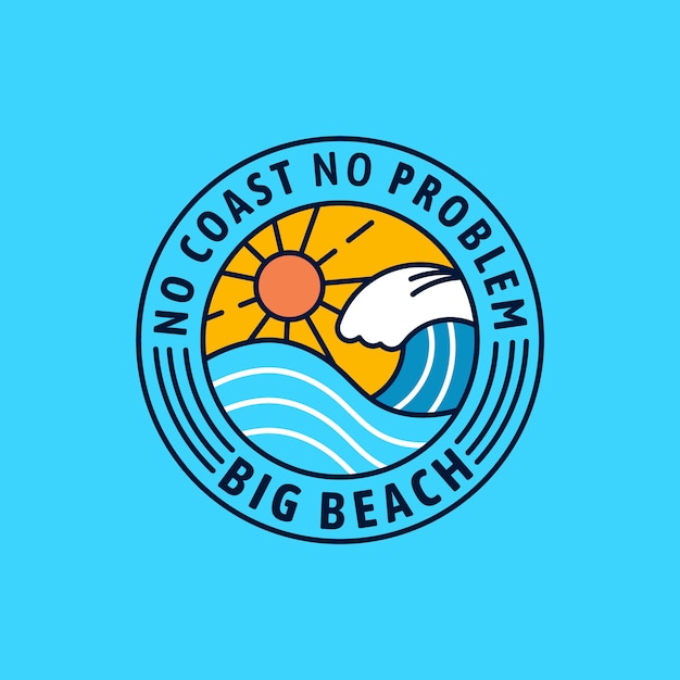 Free vector flat beach logo template