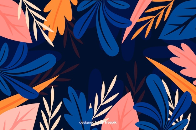 Free vector flat beautiful botanical background style