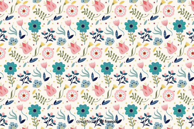 Flat beautiful floral background