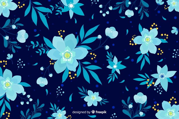 Flat beautiful floral background