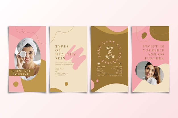 flat beauty instagram story collection