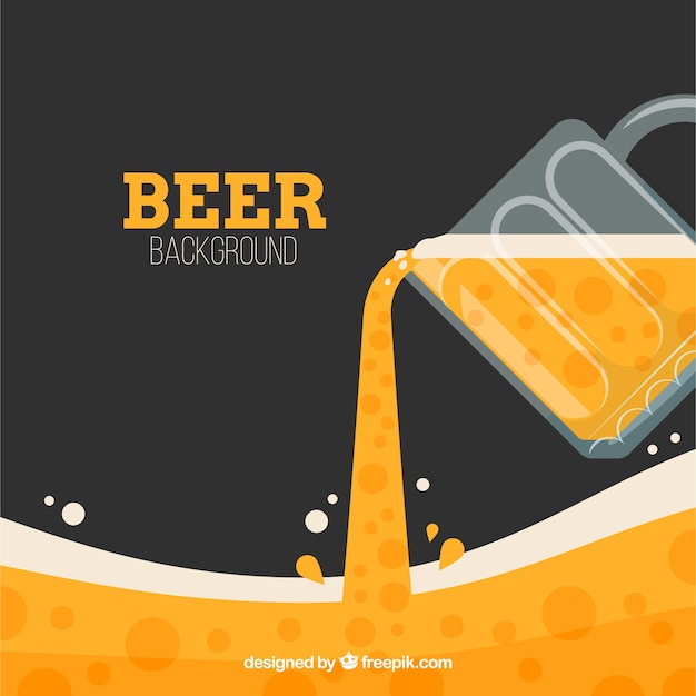 Free vector flat beer background