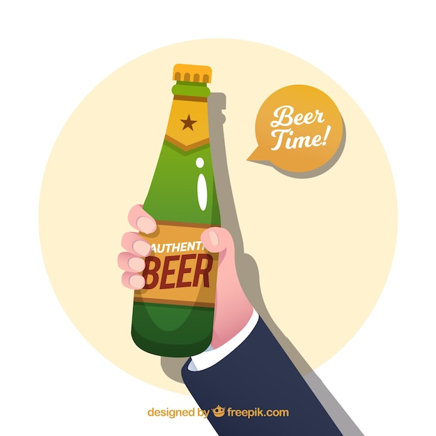 Free vector flat beer background