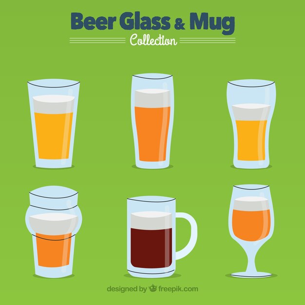フラットビールグラス＆マグカップ
