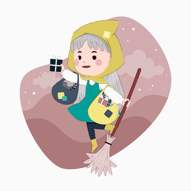 Free vector flat befana illustration