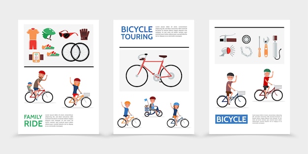 Flat bicycle posters 