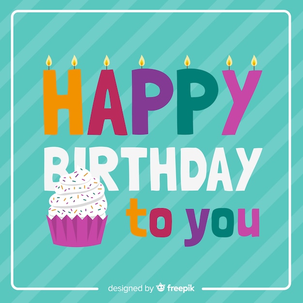 Free vector flat birthday background