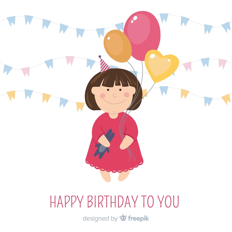 Free Vector flat birthday background