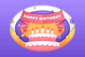 Free vector flat birthday background