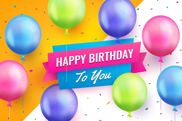 Free vector flat birthday background