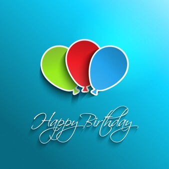 Piatto birthday balloons carta
