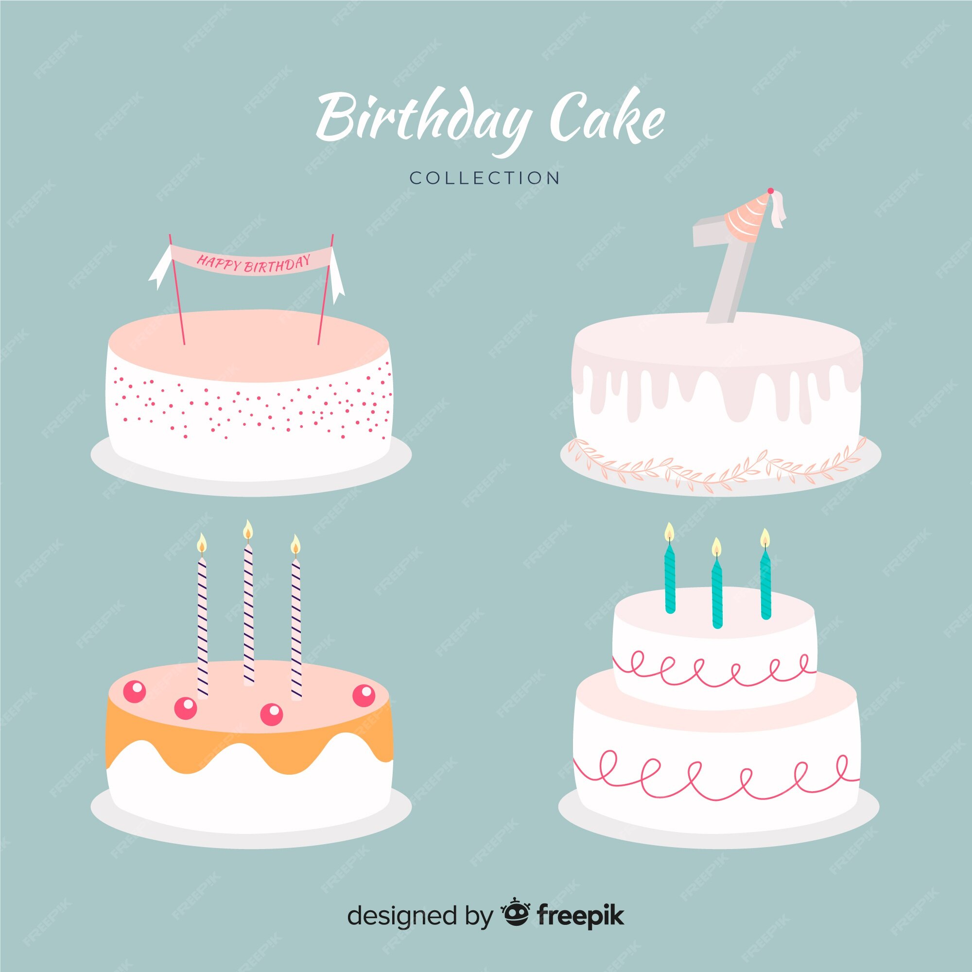 Birthday Cake のベクトルとイラストを無料でダウンロード Freepik