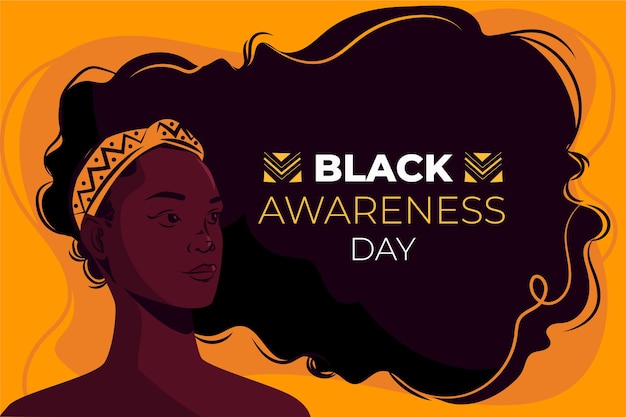 Free vector flat black awareness day