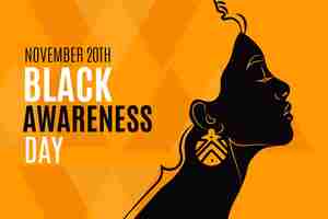 Free vector flat black awareness day