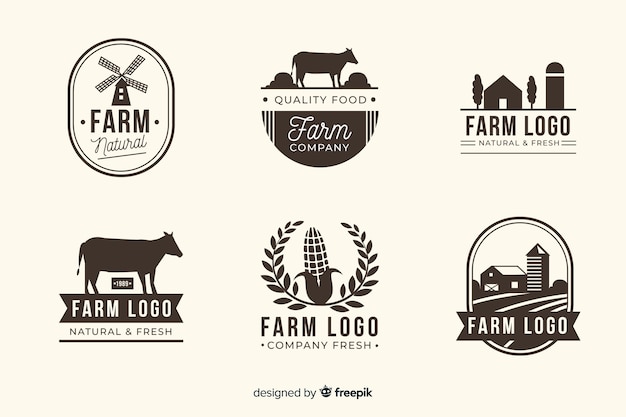 Download Free Flat Black Farm Logo Collection Free Vector Use our free logo maker to create a logo and build your brand. Put your logo on business cards, promotional products, or your website for brand visibility.