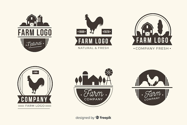 Download Free Flat Black Farm Logo Collection Free Vector Use our free logo maker to create a logo and build your brand. Put your logo on business cards, promotional products, or your website for brand visibility.