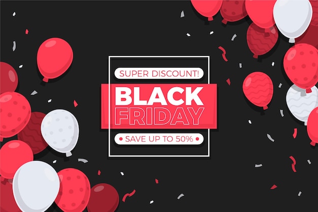 Free vector flat black friday background