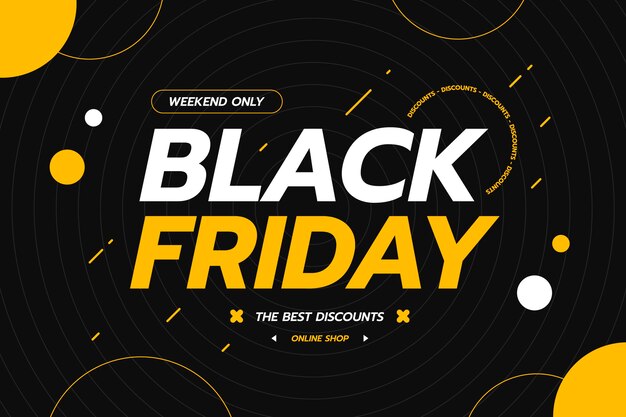 Flat black friday background