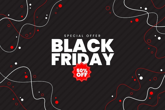 Flat black friday background