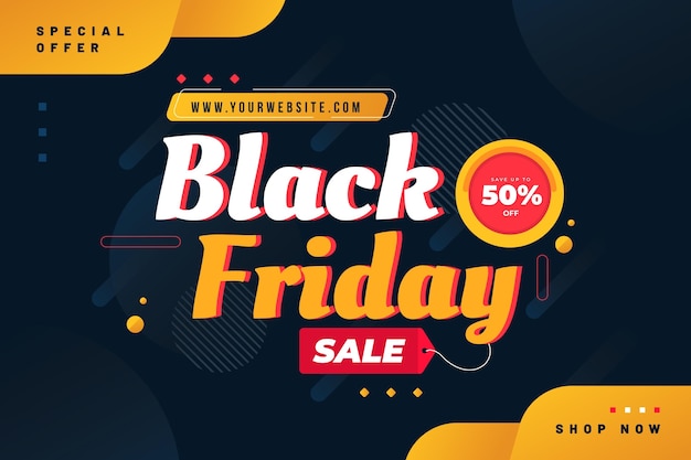 Flat black friday background