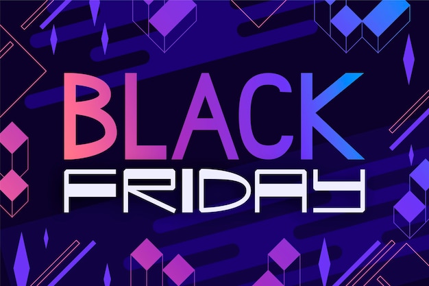 Flat black friday lettering