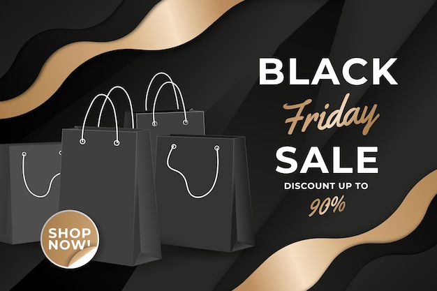 Free vector flat black friday sale background