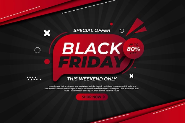 Free vector flat black friday sale background