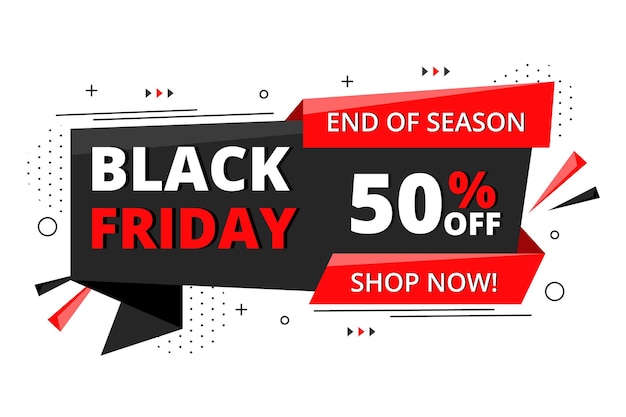 Flat black friday sale background