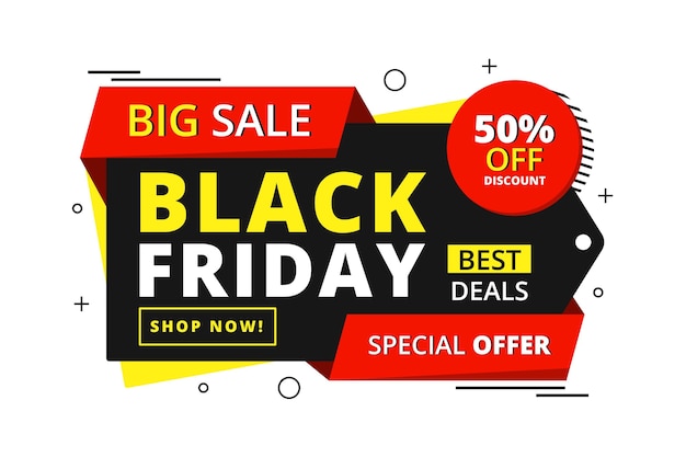 Free vector flat black friday sale background