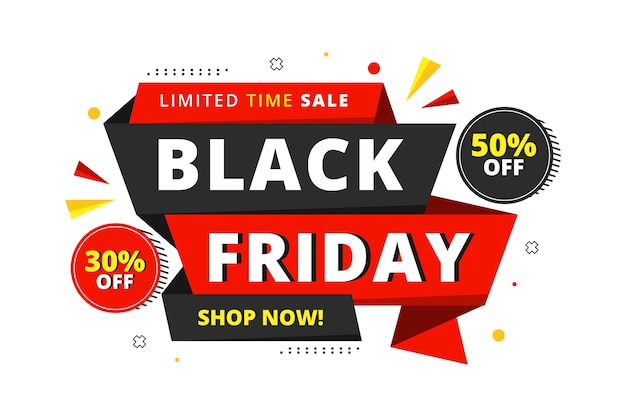 Бесплатное векторное изображение Плоская черная пятница продажа фон