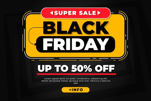 Flat black friday sale background