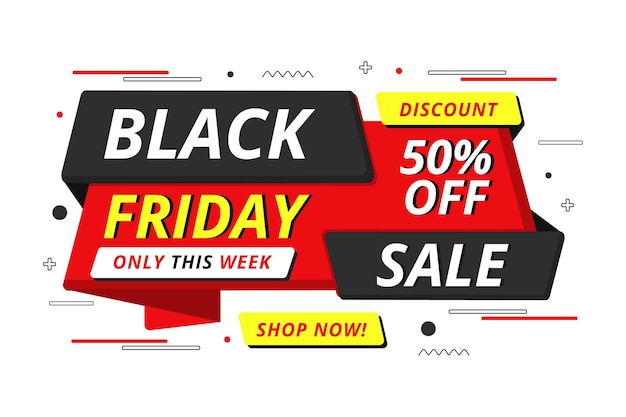 Free vector flat black friday sale background