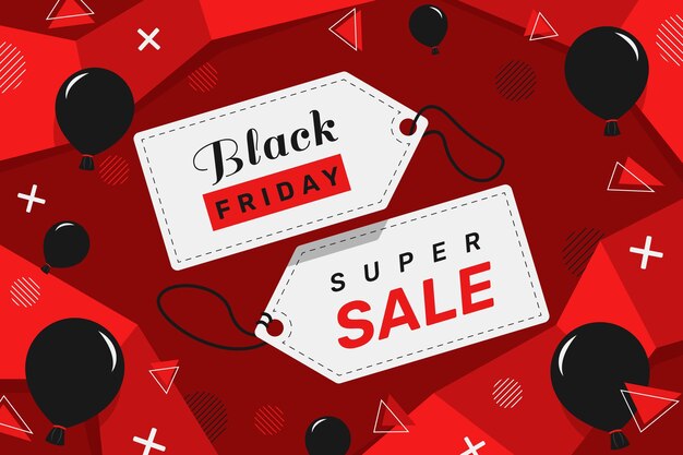 Flat black friday sale background