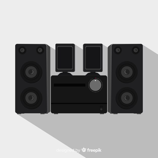 Flat black speaker background